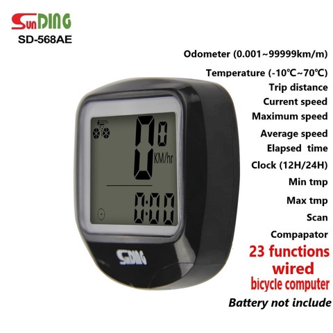 Bike Accessories Cadence Sensor Cycling Bike Computer Wired Waterproof Stopwatch Odometer Backlight Speedometer Bicycle Computer ► Photo 1/6