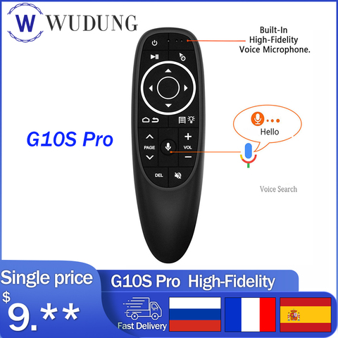 G10S Pro Voice Remote Control 2.4G Wireless Air Mouse with Gyro Sensing Mini Wireless Backlit VS G10 For Android tv box PC ► Photo 1/4