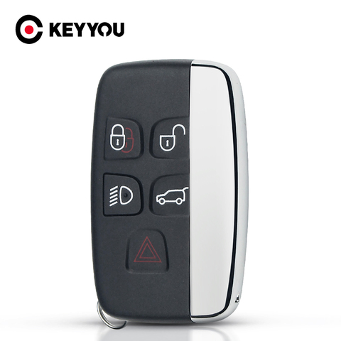 KEYYOU For Land Rover Ranger 4 Rover Evoque Discovery Freelander LR4 2010-15 Refit For Jaguar XE XFL Smart Remote Key Fob Case ► Photo 1/5