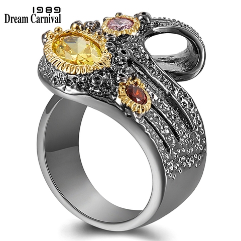 DreamCarnival1989 Give U @ Different Look Women Rings Twisted Ribbon Design Unique Quality Chic CZ Fashion Jewelry 2022 WA11753 ► Photo 1/6