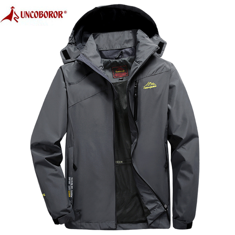 5XL Men's Jackets Waterproof Spring Autumn Casual Hooded Coat Outerwear Breathable Windbreaker Military Jacket Mountain Raincoat ► Photo 1/6