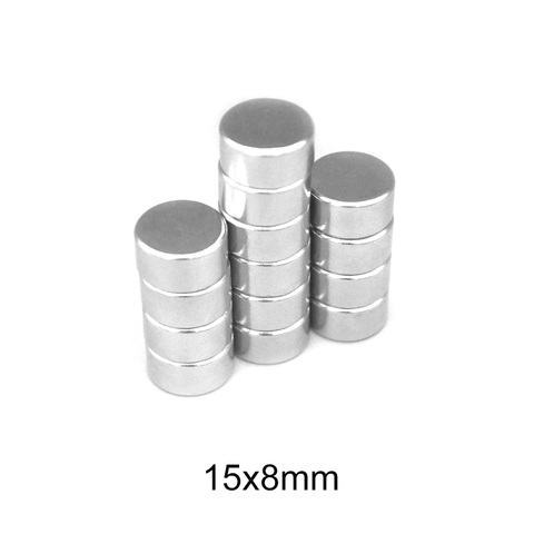 2/5/10/20/40PCS 15x8 Small Strong Round Magnets 15mmx8mm N35 circular Neodymium Magnet 15x8mm Permanent NdFeB Magnet Disc 15*8 ► Photo 1/6