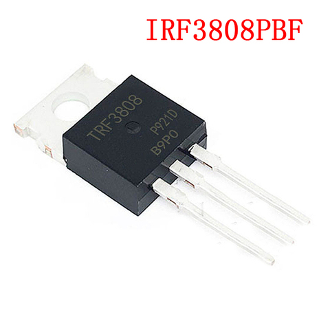 10PCS IRF3808PBF TO-220 IRF3808 MOSFET MOSFT 75V 140A 7mOhm 150nC New original ► Photo 1/1