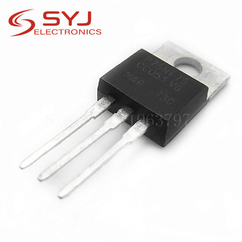 10pcs/lot STP75NF75 P75NF75 TO-220F 75V 80A In Stock ► Photo 1/1