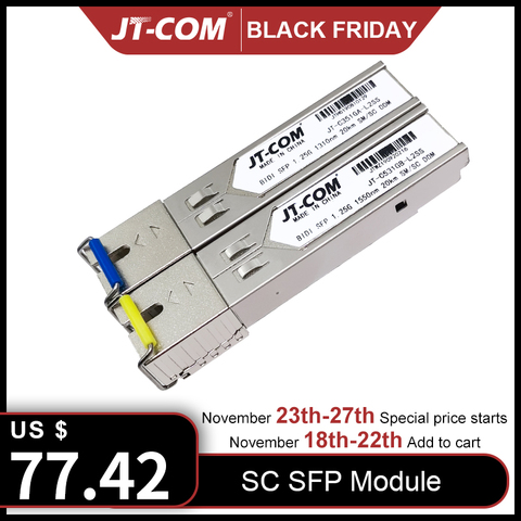 5 pair 1Gb SC 5KM/20KM SFP Module Gigabit Optical Single Mode Single Fiber Transceiver Compatible with Cisco Ethernet Switch ► Photo 1/6