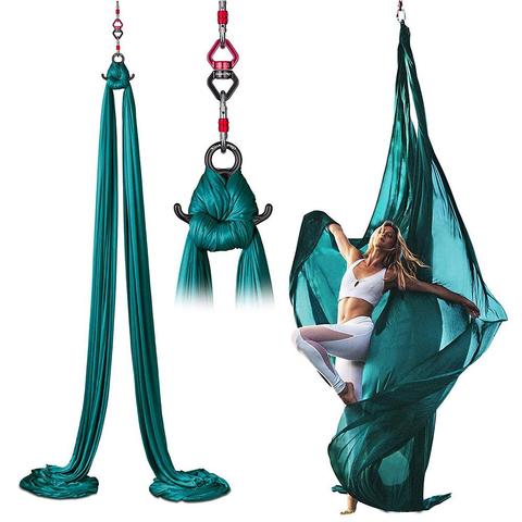 Yoga Swing Aerial Yoga Hammock Set Acrobatic Dance Yoga Hammock Aerial Silk Fabric Yoga Swing For Home ► Photo 1/6