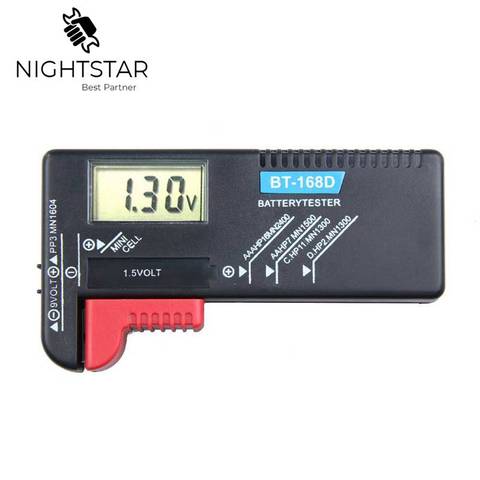 BT-168D Portable Digital Battery Tester Black Digital Battery Power Measuring Instrument The Function Battery Tester ► Photo 1/5