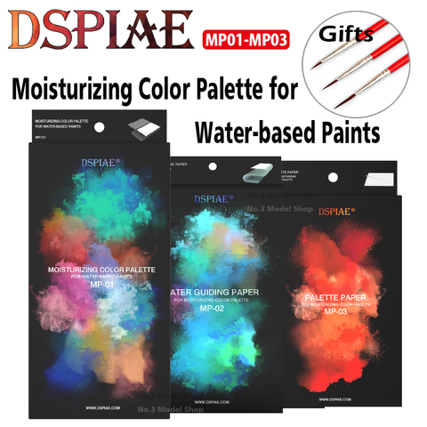 DSPIAE MP Hand Coated Model Paint Brush Moisturizing Color Palette for Water-based Paints Water Guiding Paper Palette Paper ► Photo 1/6