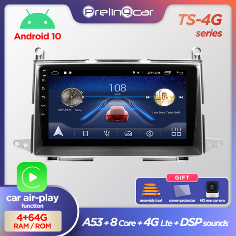 prelingcar For TOYOTA Vista venza Car Radio stereo Multimedia Video Player Navigation GPS Android 10.0 DSP dashboard ► Photo 1/6