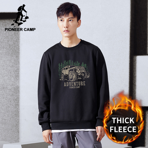 Pioneer Camp 100% Cotton Thick Men's Hoodies Sweatshirts Warm Causal Men's Winter Clothing XYK03002301 ► Photo 1/6