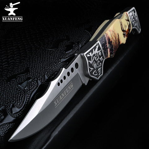 XAUN FENG Portable folding knife B3159 high-intensity camping self-defense survival knife self-defense knife ► Photo 1/6
