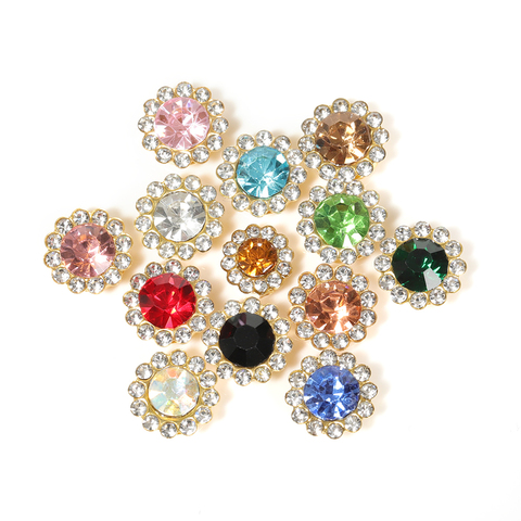 50pcs Multicolor Flower Beads Claw Cup Glass Rhinestone Bezel Patch Crystal Stones Cabochons Rould For Diy Jewelry Making ► Photo 1/6