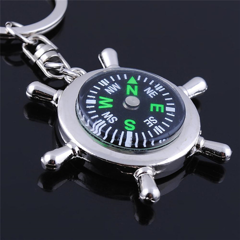 1Pcs New Helmsman Compass key Keychain Top Quality Fashion Key Chain For Lettering Men Women Best Birthday Valentine's Day Gift ► Photo 1/4