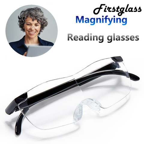 1.6 Times Magnification Men Reading Glasses Rimless Big Vision Magnifying Portable Plastic Presbyopia Glasses Women Diopter 250 ► Photo 1/6