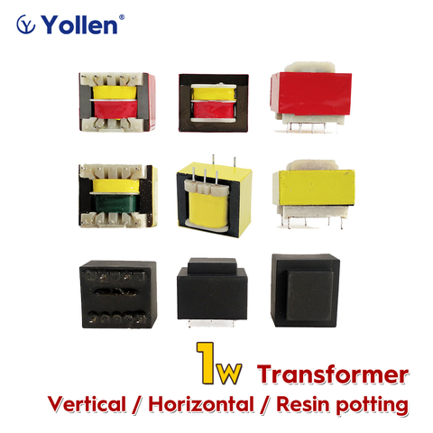 PIN Type 1W Power Transformer 1VA Voltage can Customized 220V/380V to 6V/9V/12V/15V/18V/24V for circuit board DIY vertical type ► Photo 1/6
