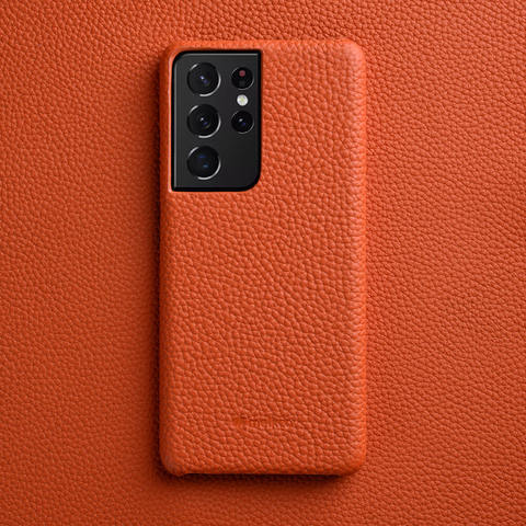 Melkco Genuine Leather Case For Samsung Galaxy S21 Ultra Premium Cases S21+ Plus 5G Luxury Fashion Business  Back Cover ► Photo 1/6