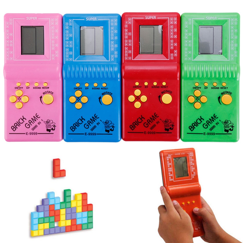 Retro Classic Tetris Handheld Game Childhood Player Electronic Games Toy Console 