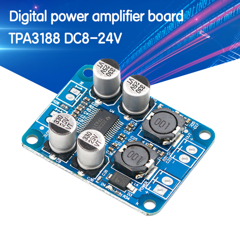 DC8-24V TPA3118 PBTL 60W Mono Digital Audio Amplifier Board AMP Module Chip 1X60W 4-8 Ohms Replace TPA3110 For Arduino ► Photo 1/6