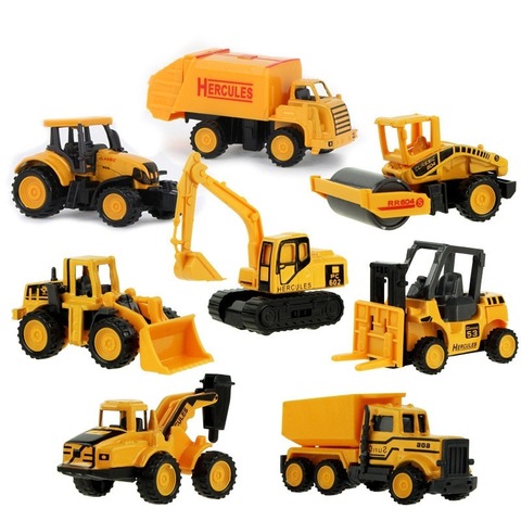 8 Styles Mini Engineering Car Tractor Toy Dump Truck Model Classic Toy Alloy Car Children Toys Engineering Vehicle ► Photo 1/6