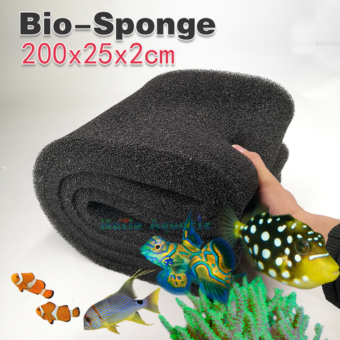 200x25x2cm Aquatic Bio Sponge Filter Media Pad Cut-to-fit Foam for Aquarium Fish Tank Koi Pond Aquatic Porosity 25 ppi ► Photo 1/6