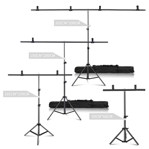 Professional Photography Photo Backdrops T-Shape Background Frame Support System Stands With Clamps ► Photo 1/5