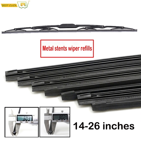 Insert Rubber strip Windshield Wiper Blade Refill Universal Replacement Refill Soft 6mm 14