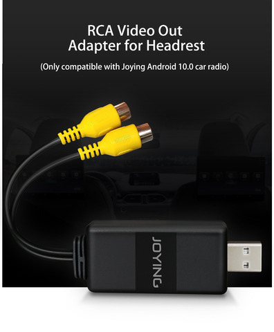 JOYING RCA Video Output Adapter Cbale For Headrest Back  Rear Screen Only fit JOYING Android  10 Head Unit ► Photo 1/6