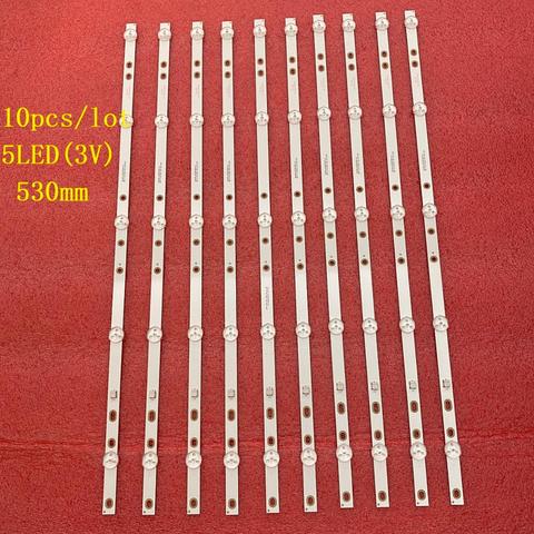 10 PCS/lot 5LED(3V) 530mm LED Backlight strip for BAIRD TI5510DLEDDS 2W2006-DS55M7800-01 DS55M78-DS02-V01 DSBJ-WG ► Photo 1/6