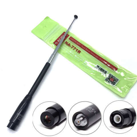 Nagoya NA-771R Dual Band Telescopic SMA Male/SMA Female/BNC Plug Antenna NA-773 NA-774 for Baofeng UV-5R UV-82 UV-9R Plus Radio ► Photo 1/1