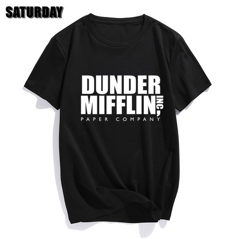 DUNDER MIFFLIN PAPER INC office tv show Mens Cotton T-Shirt Boy Girl Summer Cotton T shirt Unisex Clothes ► Photo 1/6