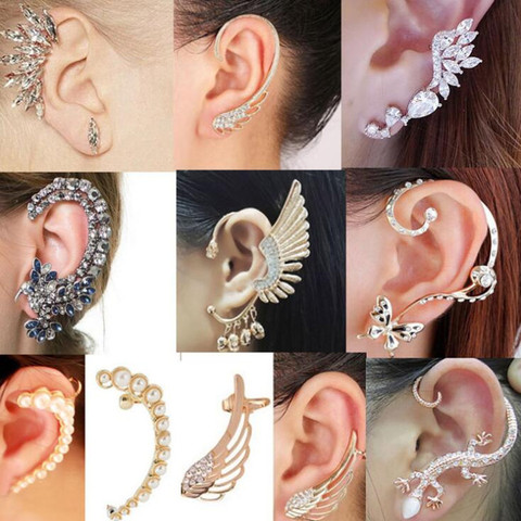EM011 Europe And America Personality Retro Dragon Geometry Butterfly Alloy Ear Clip For Women Wholesale ► Photo 1/6