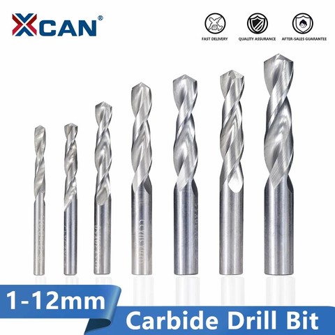 XCAN Tungsten Carbide Drill 1-12mm For CNC Lathe Machine Gun Drill Bit  Metal Hole Drilling Cutter ► Photo 1/5
