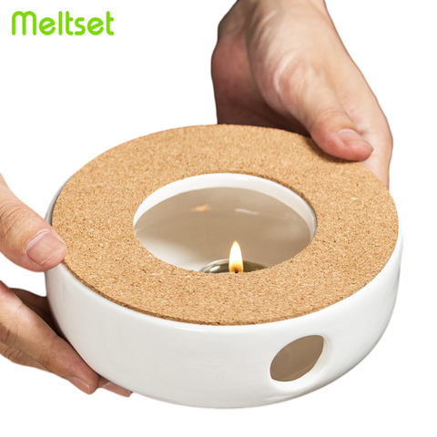 Mini Portable Teapot Holder Ceramic Tea Pot Warmer Insulation Base Coffee Tea Heater Candle Holder Tea Accessories ► Photo 1/6