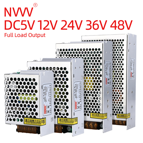 NVVV Switching Power Supply Mini MS-15w-350w AC 110v/220v DC 5v 12v 24v 36v 48v Safety Monitor DC Source Power Adapter ► Photo 1/6