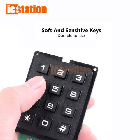 4x4 3x4 Matrix Keyboard Keypad Module Use Key PIC AVR Stamp Sml 4*4 3*4 Plastic Keys Switch for Controller ► Photo 1/6