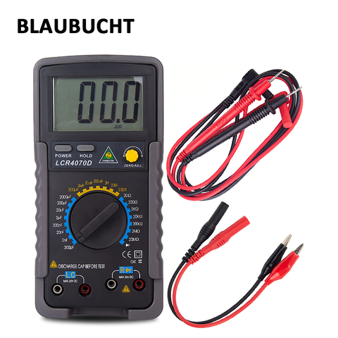 100% Brand LCR4070D LCR meter multimeter digital professional capacitor tester inductance meter multimeter test leads esr tester ► Photo 1/6