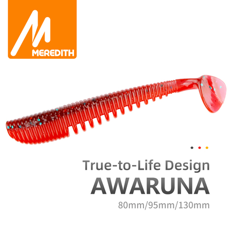 MEREDITH Awaruna Fishing Lures 8cm 9.5cm 13cm Artificial Baits Wobblers Soft Lures Shad Carp Silicone Fishing Soft Baits Tackle ► Photo 1/6