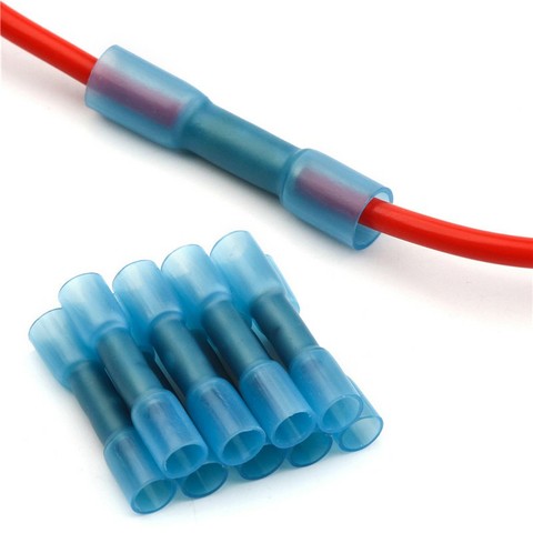20/30/50Pcs Heat Shrink Butt Wire Connectors AWG 16-14 1.5-2.5mm2 Blue Waterproof Insulated Automobile Wire Cable Terminals ► Photo 1/6