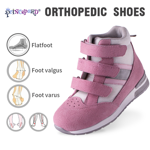 Princepard Children Orthopedic Shoes Sneaker Adjustable Strap Corrective Casual Shoes with Ankle Support Care for Kids Boy Girls ► Photo 1/6