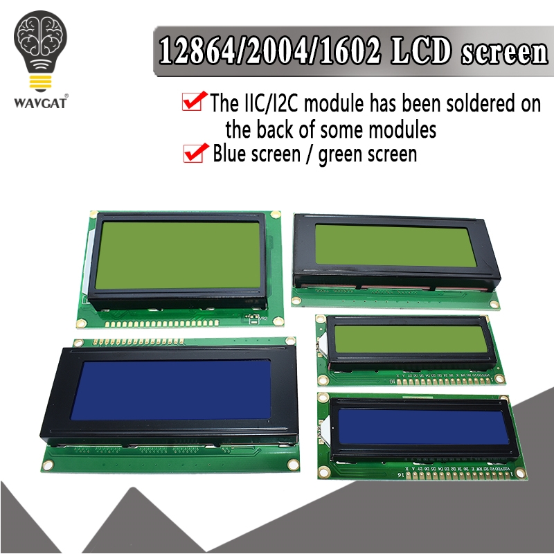 1off 16X02 Arduino Black/Green Screen Display HN44780 LCD1602 Non-Backlit