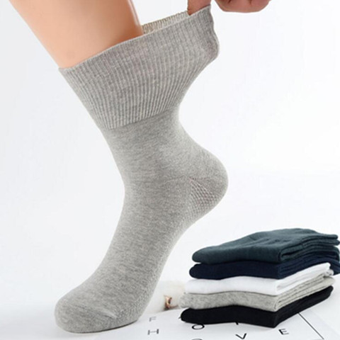 Diabetic Socks Prevent Varicose Veins Socks for Diabetes Hypertensive Patients Bamboo Cotton Material 4 Pairs / Lot ► Photo 1/6