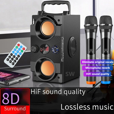 Big Power Bluetooth Speaker 3D Stereo Music Center Outdoor Portable Wireless Column Subwoofer Boombox Soundbar Support AUX TF FM ► Photo 1/6