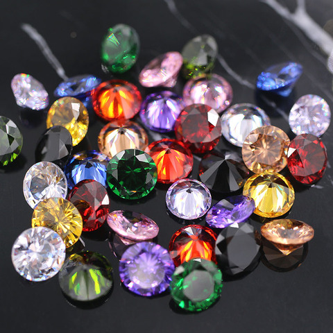 New Round Shape Zircon Artificial Gemstone Glass Strass Rhinestones DIY Necklace/Jewelry Accessories ► Photo 1/3