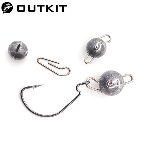 OUTKIT 10pcs/lot Lead Head Sinker Soft Lure Hook 3g5g7g10g Cheburashka Sinker Texas Fishing Tackle Accossories ► Photo 1/6