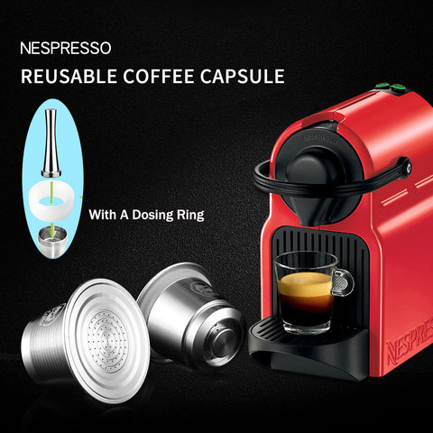 iCafilas Coffee Capsule For Nespresso Stainless Steel Coffee Capsules Refillable Reusable Filters For Espresso Coffee Machine ► Photo 1/6
