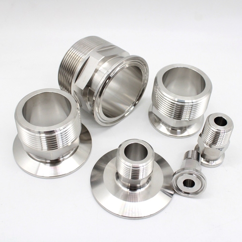 High Quality Tri clamp NPT Male adapter   SS304 homebrew supply  Fitting Connector Stainless  Ferrule ► Photo 1/6