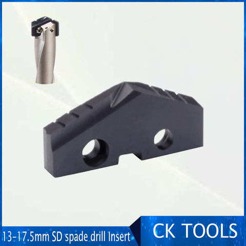 New 1pcs SD spade drill Insert  Diameter 13.0-17.5mm U drill Tool carbide Spiral groove SD Spade Drill insert ► Photo 1/3
