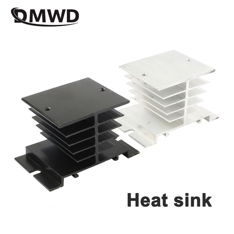 1pc Single Phase Solid State Relay SSR Aluminum Heat Sink Dissipation Radiator Newest suitable for 10A-40A relay black ► Photo 1/6