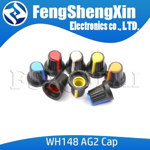 20pcs/lot New WH148 potentiometer knob cap Yellow Orange Blue White Red 15X17mm AG2 knob ► Photo 1/6