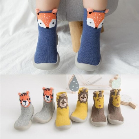 Baby Toddler Shoes Baby  Shoes Non-slip Fox Tiger  Thickening Shoes Sock Floor Shoes Foot Socks Animal Style Tz05 ► Photo 1/6